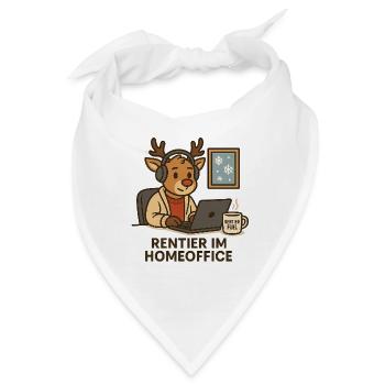 Rentier im Homeoffice - Bandana - Weiß - Vorne
