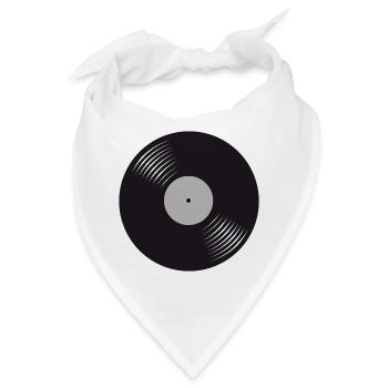 Stilisierte schwarze Vinyl-Schallplatte - Bandana - Weiß - Vorne