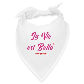 DAS LEBEN IST GUT! (Blick aus der Ferne) - Bandana - Weiß - Vorne