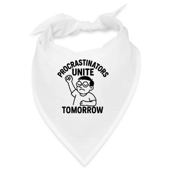 Prokrastination Unite Morgen - Bandana - Weiß - Vorne