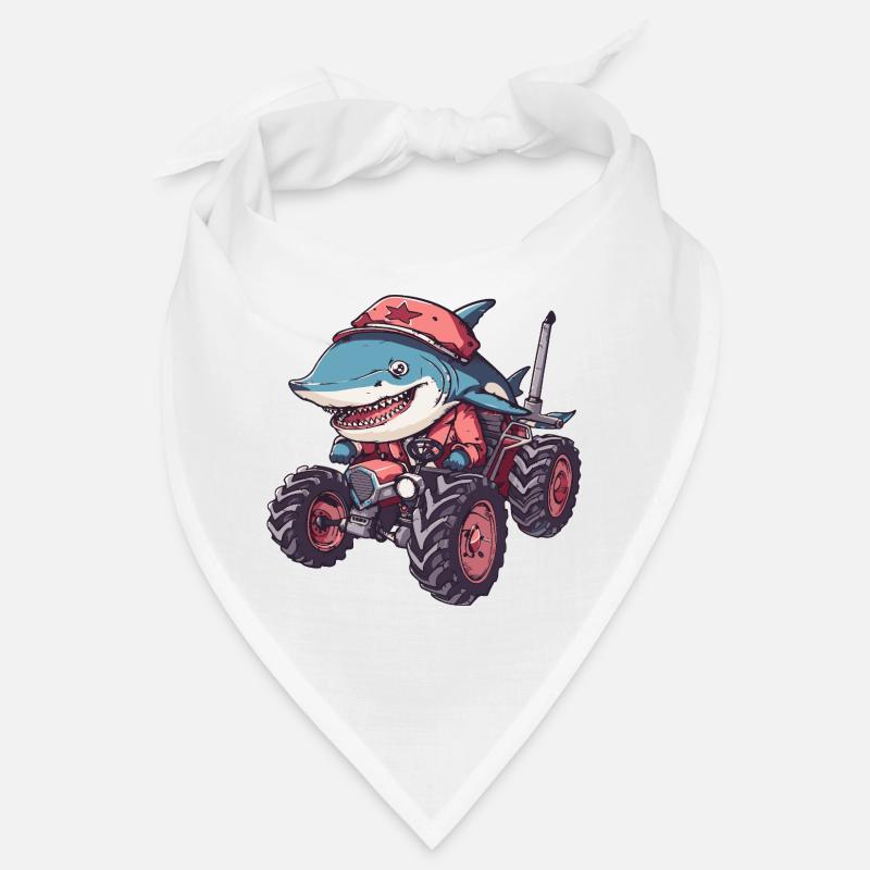 Shark Tractor Farmer Bandana