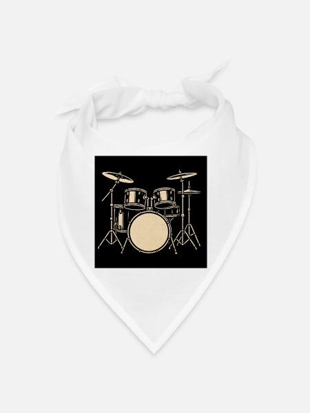 Illustration de batterie Black Silver - Bandana - blanc - Devant