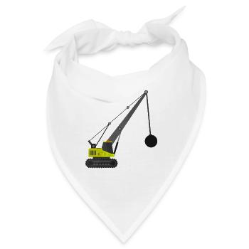 Kran für Abrissbirne - Bandana - Weiß - Vorne