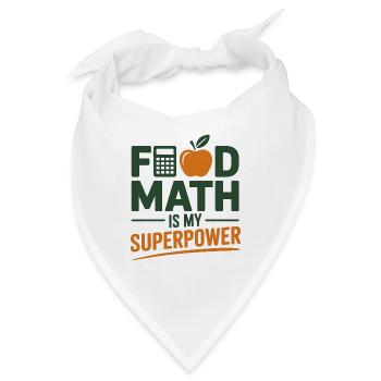 Food Math ist mein Superpower-Experte als Ernährungsberater - Bandana - Weiß - Vorne