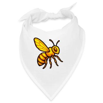 Leuchtende Honigbienen - Bandana - Weiß - Vorne
