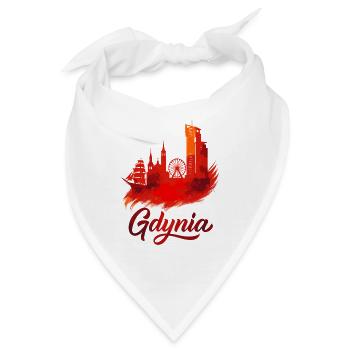 Gdynia Polen Polska Weiße Hafen Stadt rot Geschenk - Bandana - Weiß - Vorne