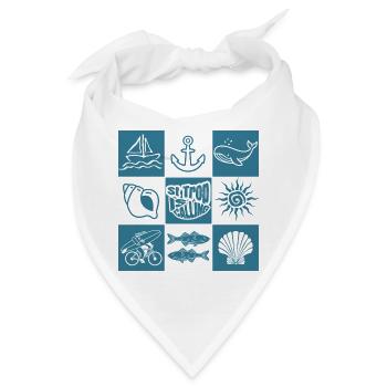 Rufe der ozeanischen nautischen Muster - Bandana - Weiß - Vorne