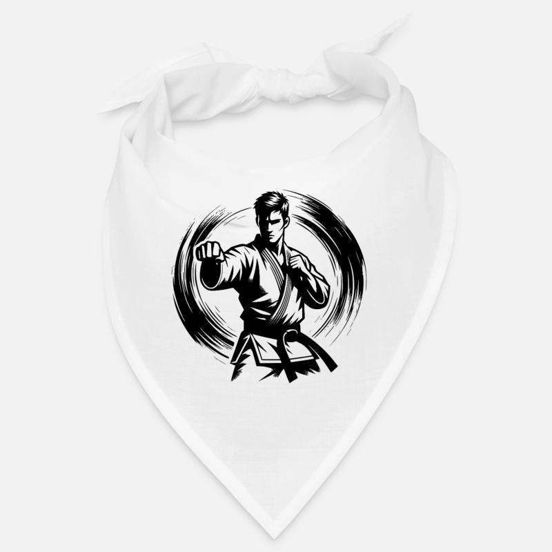Silhouette de Karaté Parfaite en Combat Dynamique Bandana