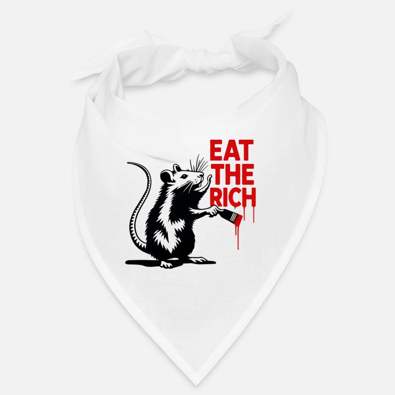Rat avec un message rouge Bandana