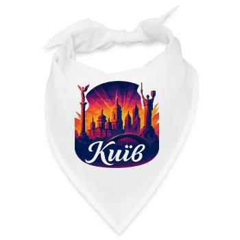 Kiew Kyjiw Hauptstadt Ukraine Geschenk - Bandana - Weiß - Vorne