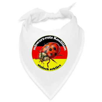 SchwarzRote Regierung kurz erklärt - Bandana - Weiß - Vorne