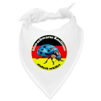 Blauer Käfer widerspiegelt den Wählerwillen - Bandana - Weiß - Vorne