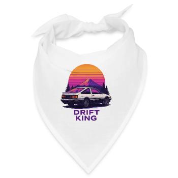 Drift König Sonnenuntergang Berg - Bandana - Weiß - Vorne