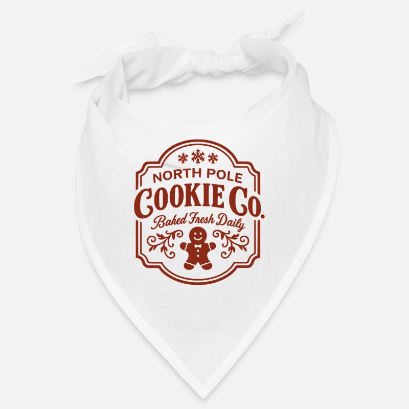 North Pole Cookie Co Logo with Gingerbread Bandana