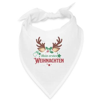 Mein erstes Weihnachten – Süßes Rentier Baby Weihn - Bandana - Weiß - Vorne