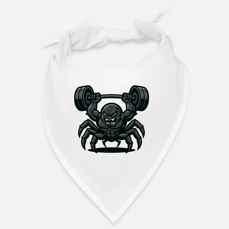Beast Tarantula Gym – Mächtige Spinne mit Hanteln - Bandana - Weiß
