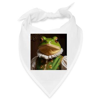Der Renaissance Frosch – Königliche Amphibien - Bandana - Weiß - Vorne