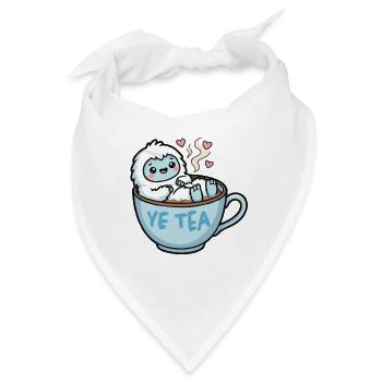 Yeti im Teebecher - Bandana - Weiß - Vorne