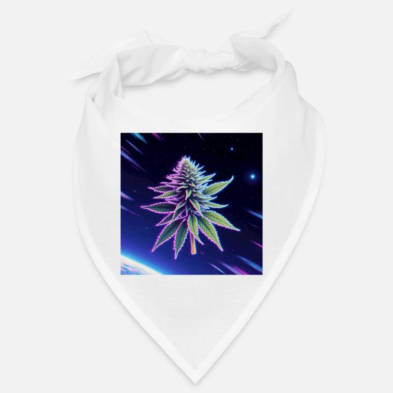 Feuille de cannabis néon spatiale Bandana