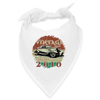 16. Geburtstag - Klassiker - Vintage since 01/2010 - Bandana - Weiß - Vorne