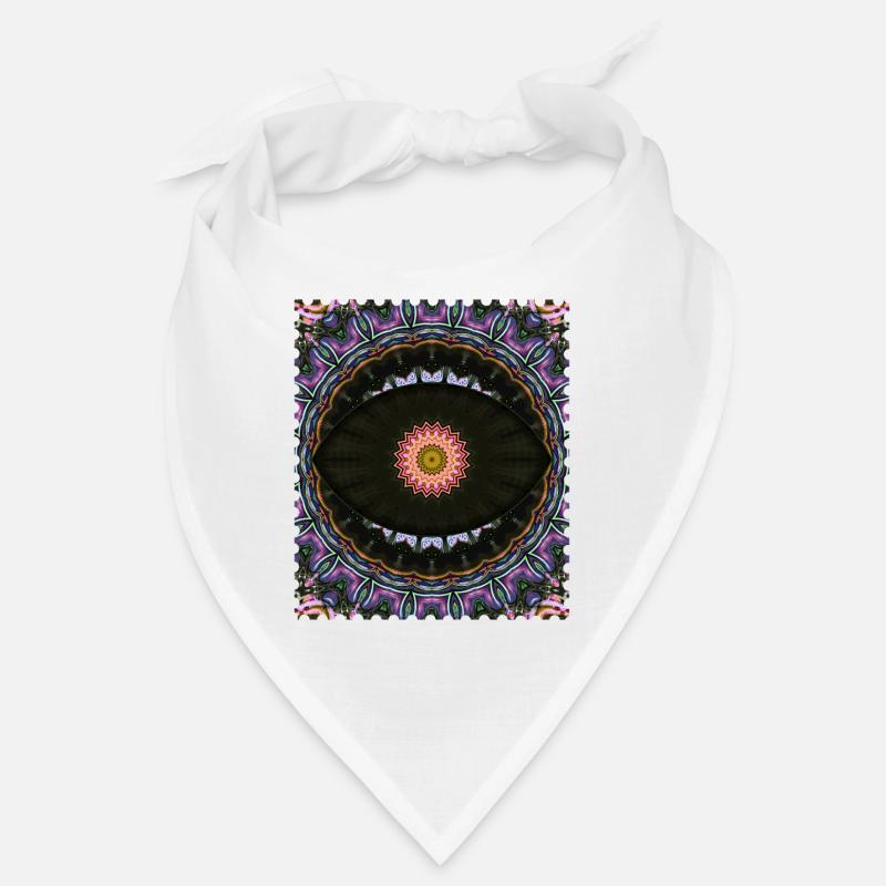 Kaleidoscope Mandala Neon Pattern Bandana