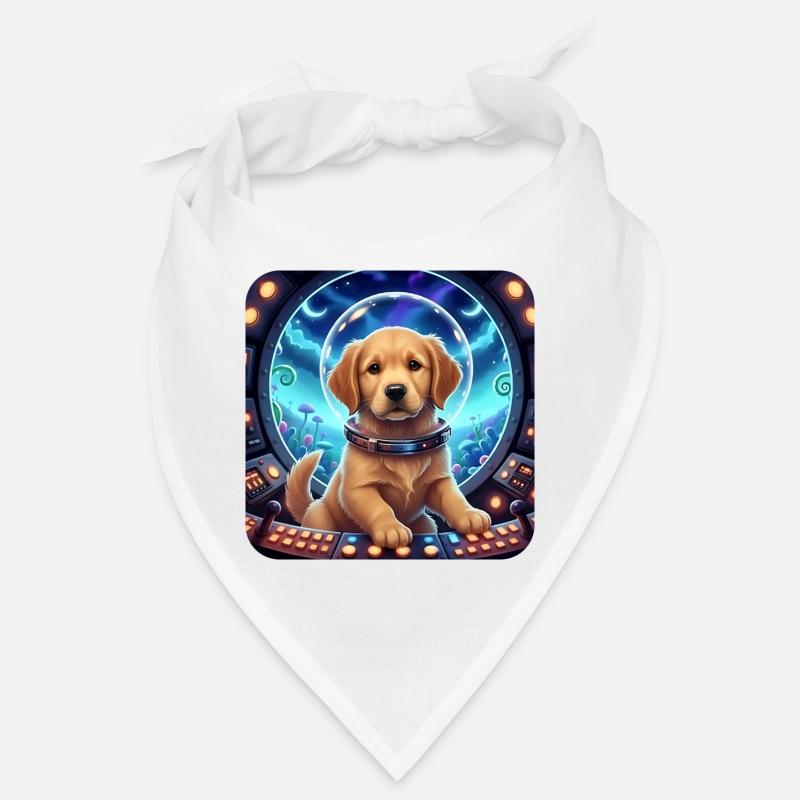 Astronaute chiot avec un casque spatial Bandana