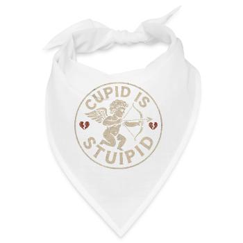 Amor ist dumm. Hass auf Valentinstag. Anti-Valenti - Bandana - Weiß - Vorne