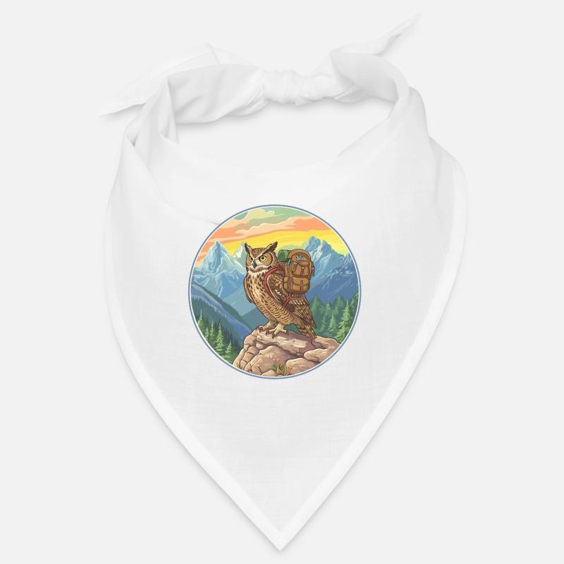 Niedliche Eulenwanderung Camping Bergabenteuer Bandana