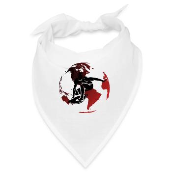 Red Globe Surfer - Bandana - Weiß - Vorne
