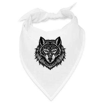 Wolfskopf - Bandana - Weiß - Vorne
