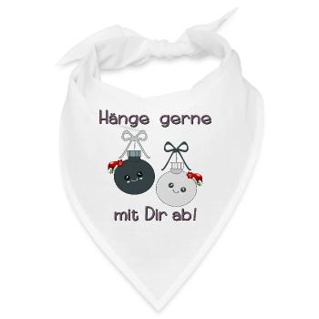 Weihnachtskugeln Weihnachten Freunde - Bandana - Weiß - Vorne