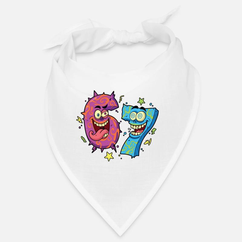 Sechs Sieben Monster - Bandana - Weiß