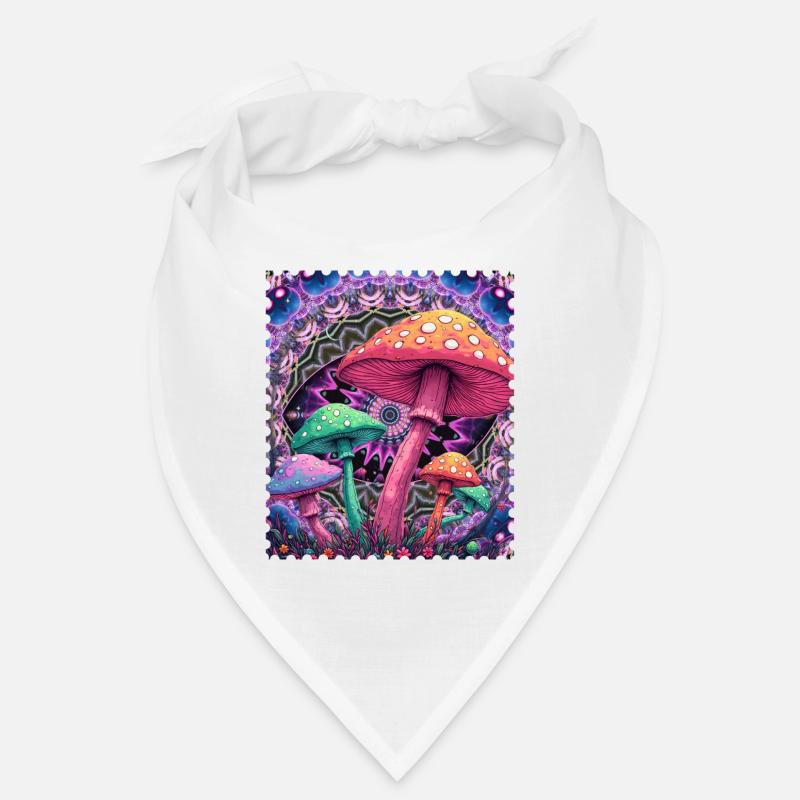 Psychedelische Pilz-Formen Neon Bandana