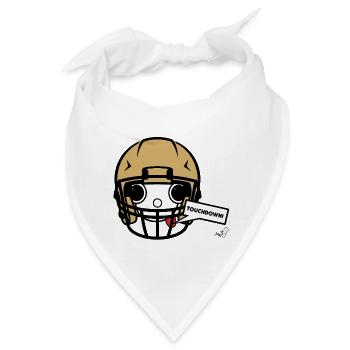 Koppie Touchdown Mascot Footballhelm - Bandana - Weiß - Vorne