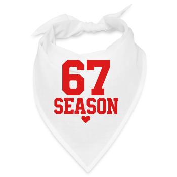 Sechs Sieben Saison Spaß 67 Valentinstag Saison Se - Bandana - Weiß - Vorne