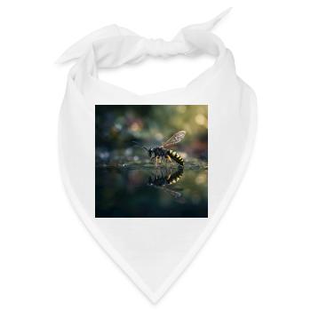 Wespenspiegelung: Natur im Detail - Bandana - Weiß - Vorne