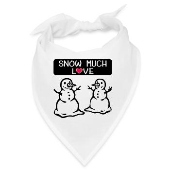 Schneemann liebt Winterweihnachten - Bandana - Weiß - Vorne