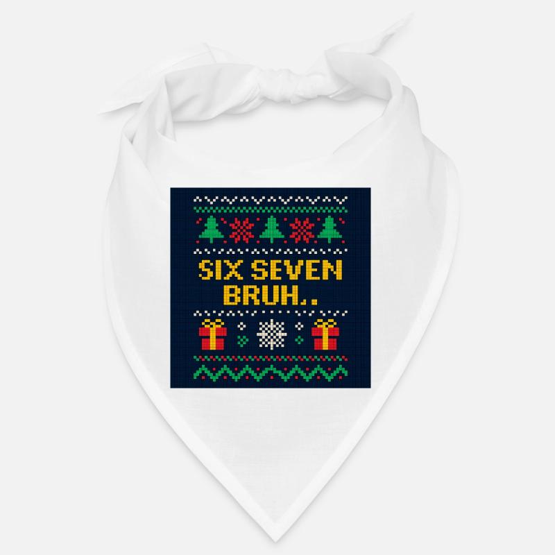 Six Seven Bruh Weihnachtsstrick Bandana