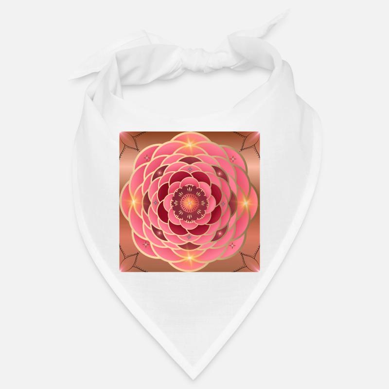 Mandalas rosé doré éclatant Bandana
