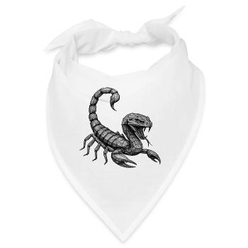 Geometrischer Skorpion Polygon - Bandana - Weiß - Vorne