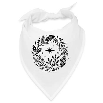 Mystic Yule Kranz - Misteln, Tanne und Zapfen - Bandana - Weiß - Vorne