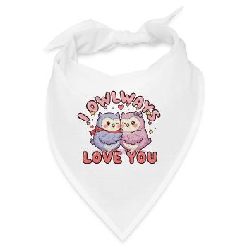 I owlways love you - Bandana - Weiß - Vorne