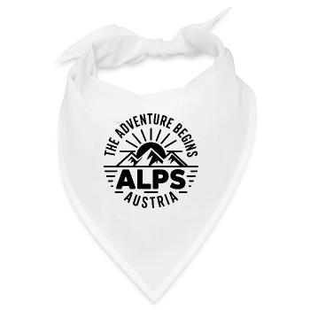 Alpen – Das Abenteuer beginnt – Souvenir-Design - Bandana - Weiß - Vorne