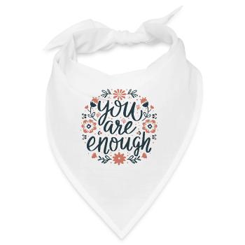 Du hast genug Selbstliebeszitate, süße, mädchenhafte Blumen - Bandana - Weiß - Vorne