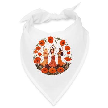 Poppy Circle Bauchtanz-Trio - Bandana - Weiß - Vorne
