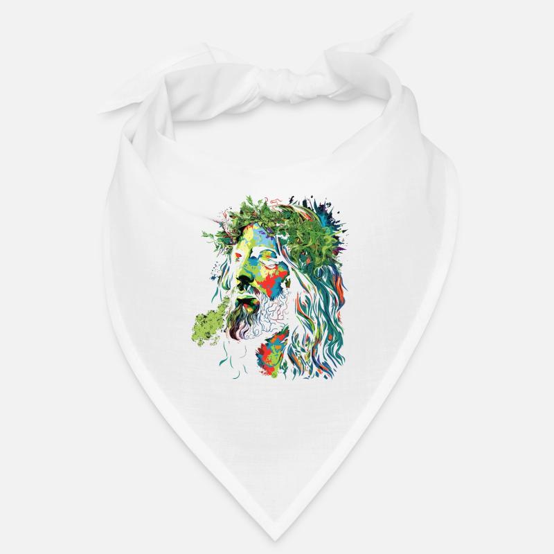Explosion des couleurs rastafari de Jésus Bandana