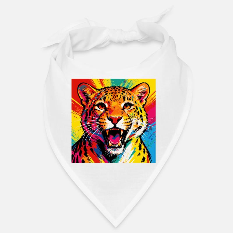 Leopard Pop Art Color Explosion Bandana