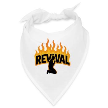 Erweckung – spirituelles Erwachen, Gebet und Flammen - Bandana - Weiß - Vorne