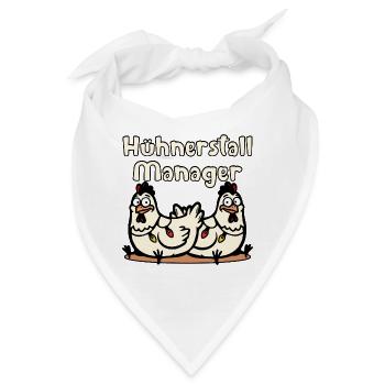 Weihnachten Hühnerstall Manager - Bandana - Weiß - Vorne