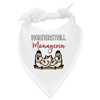 Weihnachten Hühner Hühnerstall Managerin - Bandana - Weiß - Vorne